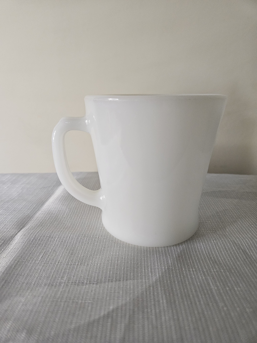 Anchor Hocking Fire King D-Handle Milk Glass Coffee Mug